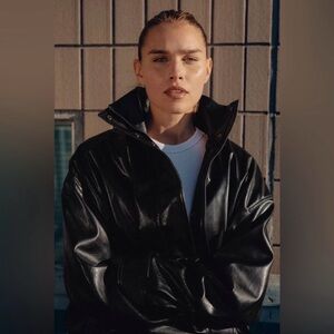 Zara Black Leather Jacket